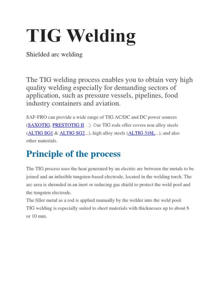 Tig Welding Procedure PDF