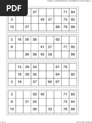 Bingo Cards