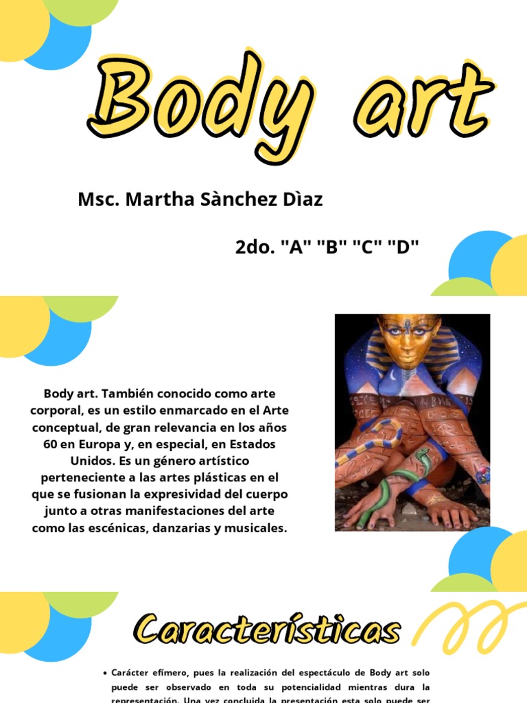 Características del Body Art | PDF | Arte Corporal | Arte de performance