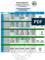 Horario de Provas Vespertino 4 Periodo