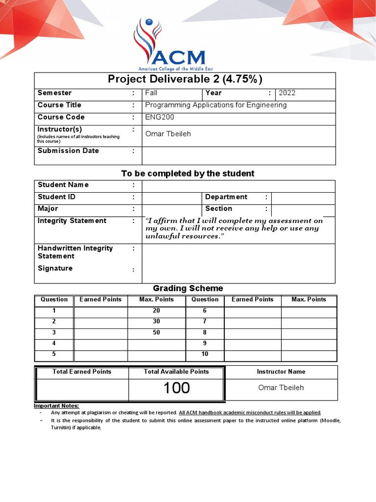 ENG200 - Project Deliverable2 | PDF | Turnitin
