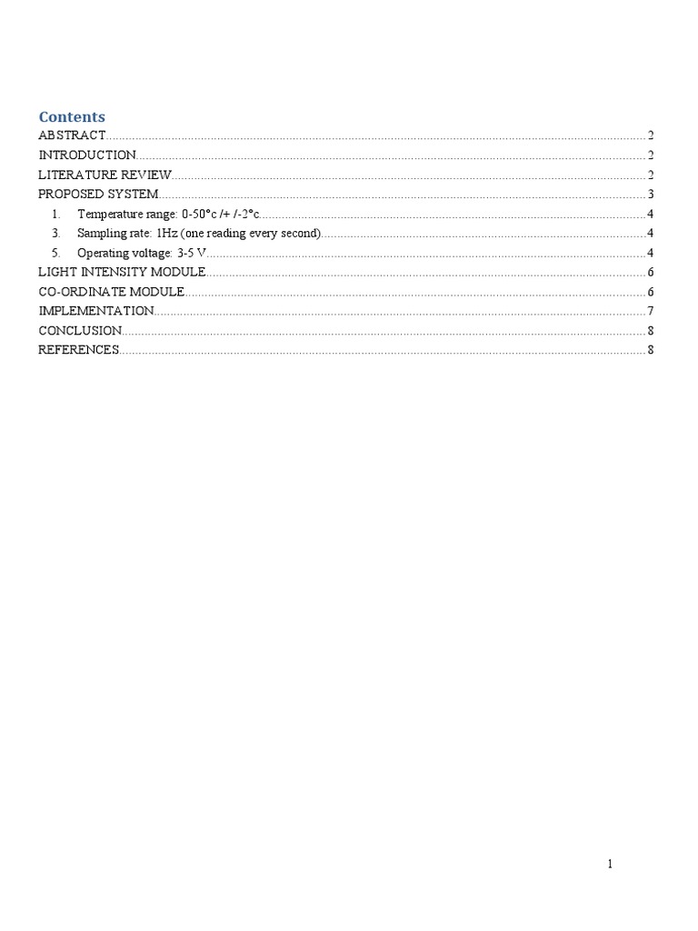 Mini Weather System Pdf Sensor Arduino