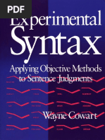 Experimental Syntax