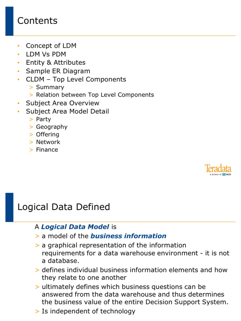LDM Presentation | PDF | Conceptual Model | Product (Business)