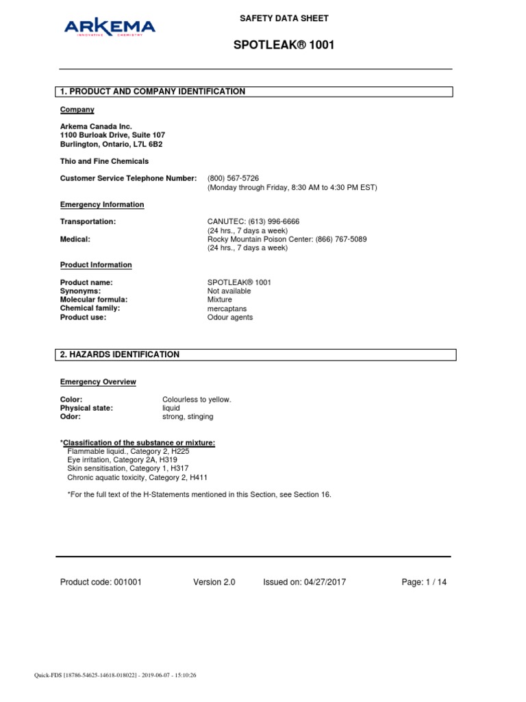 Msds 1001 Ink – SAFETY DATA SHEET TIJ-BK640 PRINTING INK – EEID