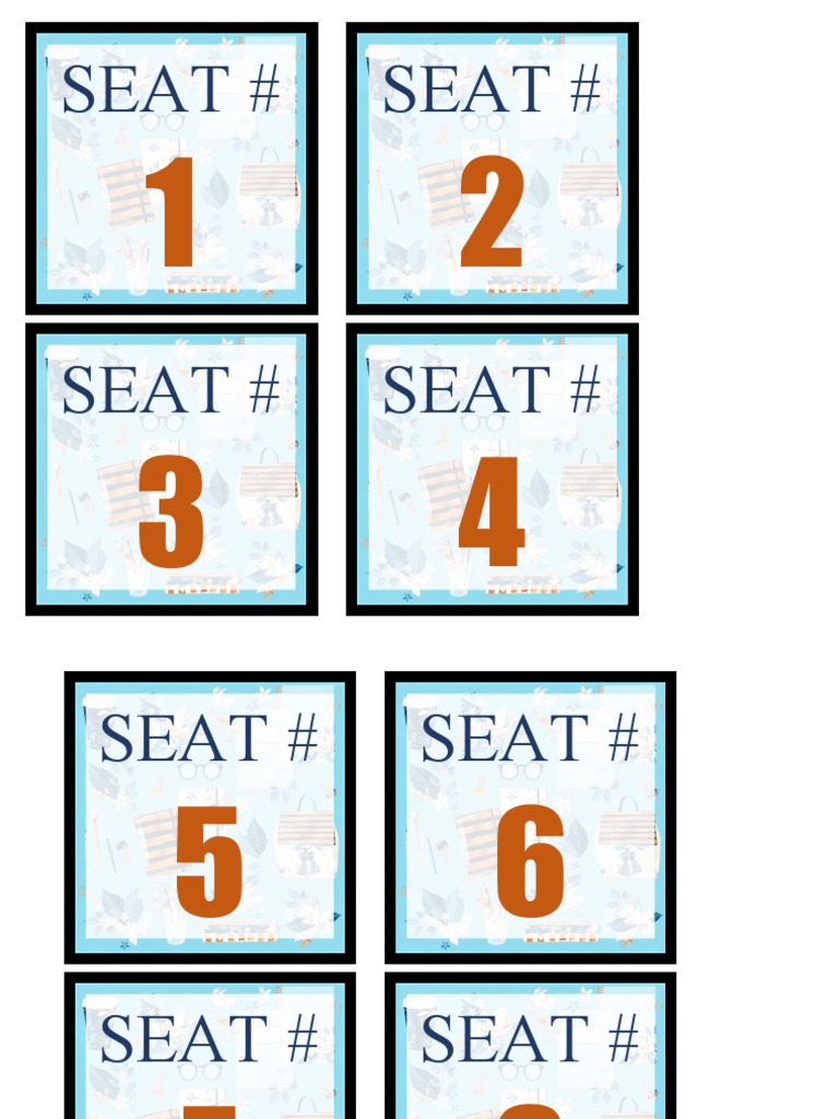 Seat Number Layout Guide | PDF
