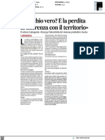Calcagnini: Il Rischio Vero È La Perdita Di Aderenza Con Il Territorio - Il Corriere Adriatico Del 19 Dicembre 2022