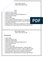 Presupuestos para Imputados