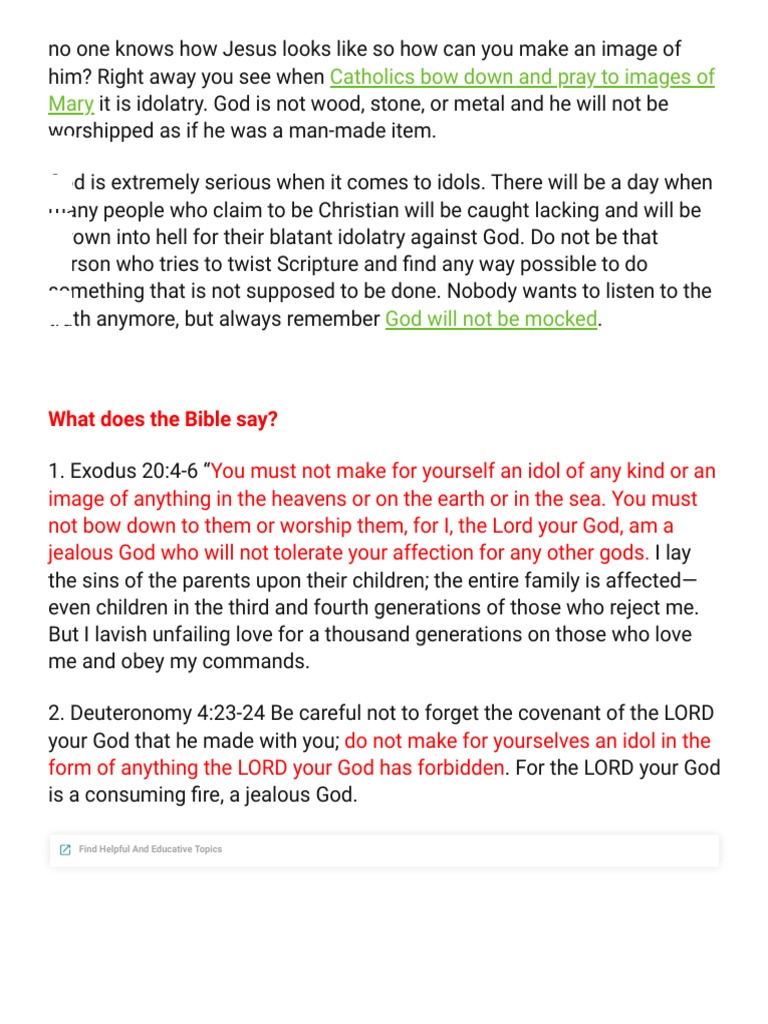 21 Important Bible Verses About Graven Images (Powerful) PDF