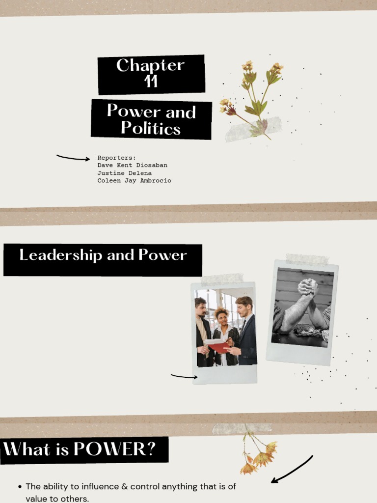 Chapter 11-Power and Politics | PDF | Power (Social And Political ...