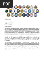 Joint Letter To President Biden On The Public Health Emergency