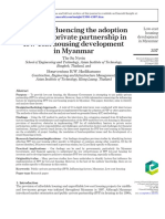 Factors Influencing The Adoption of Public-Private Partnership in Low-Cost Housing Development in Myanmar