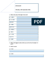 Maths Homework_Place Value