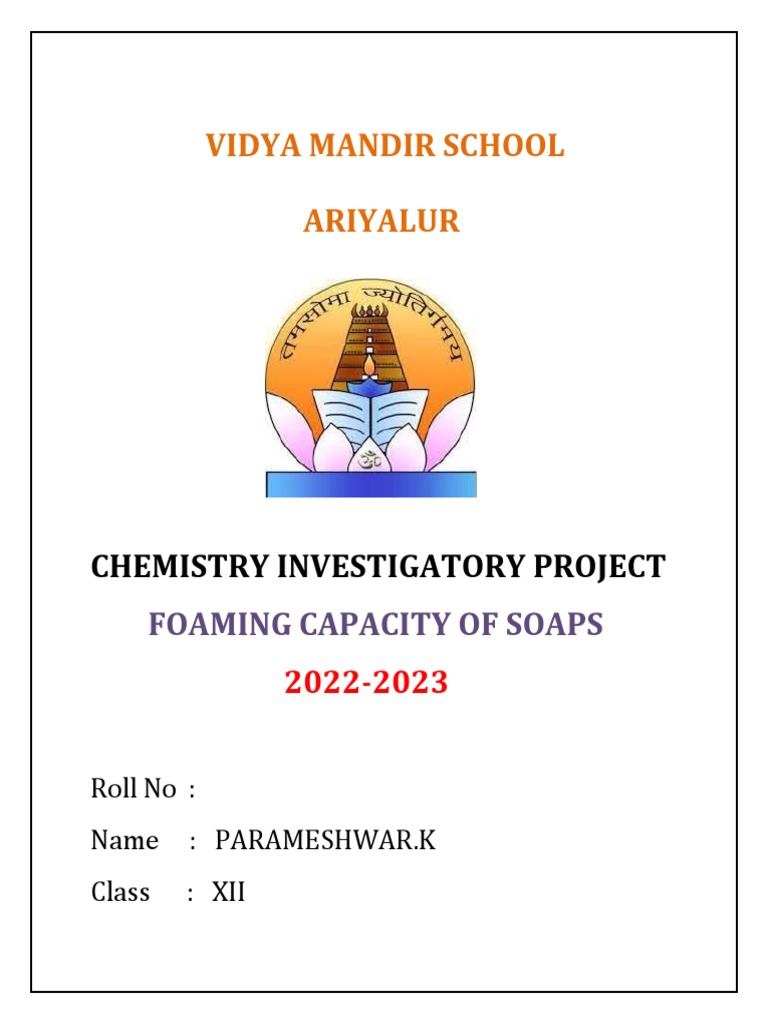 Comparing the Foaming Capacity and Cleansing Ability of Different Soap