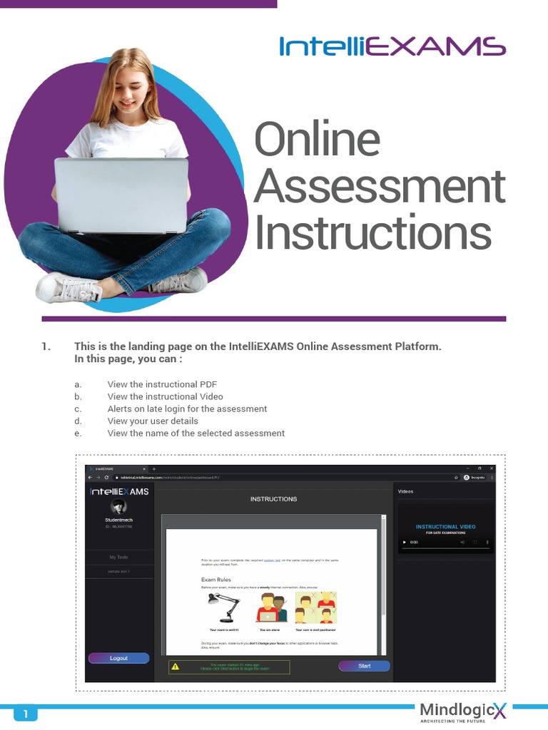 IntelliEXAMS Online Assessment Guide | PDF | Te X | Computer Science
