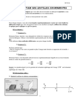 Physique TP10 Lentilles - Convergentes