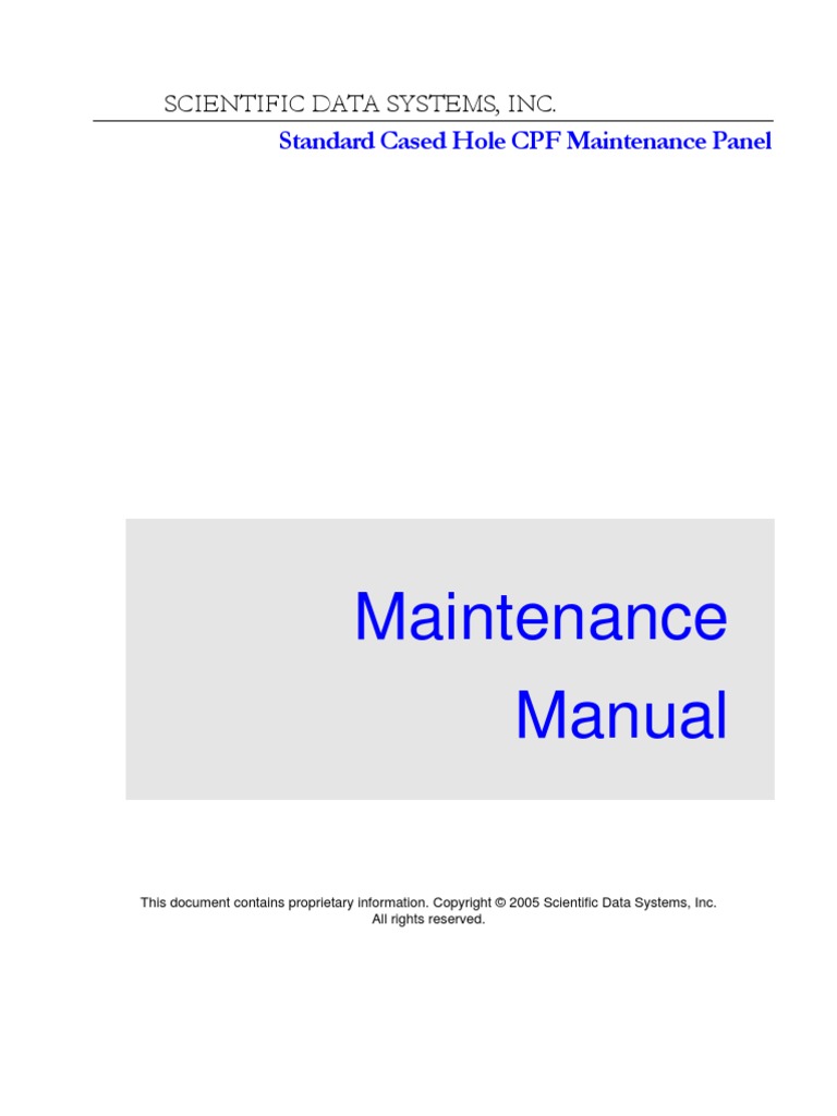 CPF Maintenance Manual PDF Amplifier Analog To Digital Converter