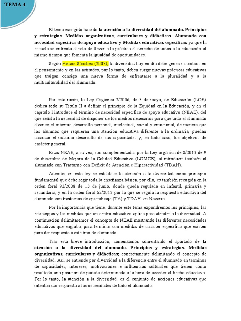 Tema 4 Propio 2022 | PDF | Evaluación | Aprendizaje