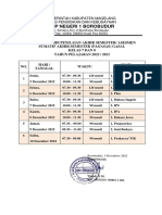 Jadwal Remidi PAS/ASAS Kelas 7 dan 8 SMP Negeri 1 Borobudur Tahun Pelajaran 2022/2023