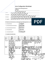 Electron Configuration Worksheet