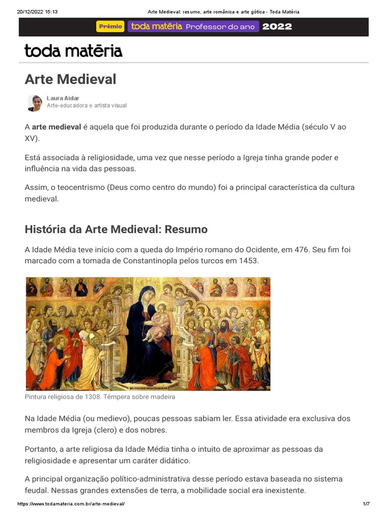 Arte Medieval: Românica e Gótica | PDF | Arquitetura gótica | Idade Média