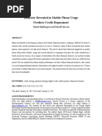 Behavior Revealed in Mobile Phone Usage Predicts Credit Repayment