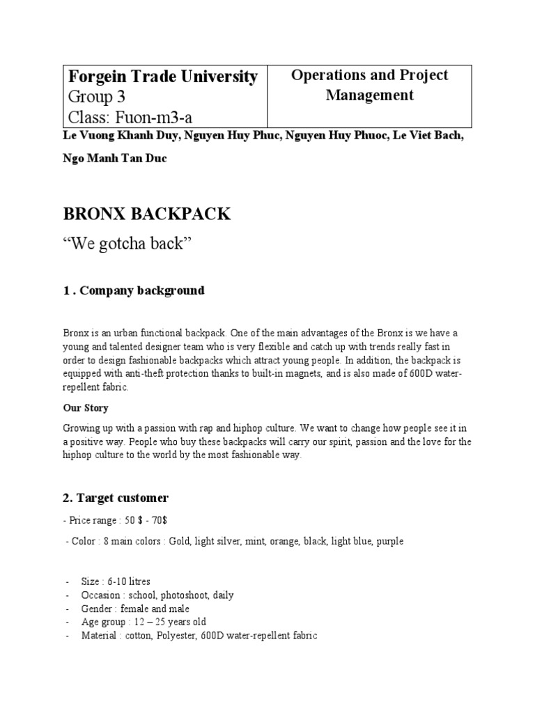 Bronx Backpack PDF