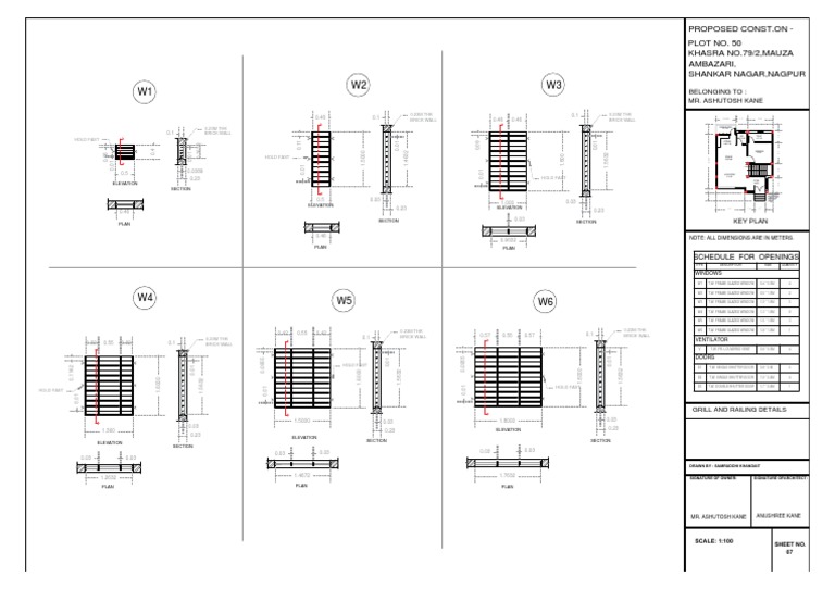 Proposed Construction Plan for Plot No. 50 in Shankar Nagar, Nagpur PDF Building Engineering
