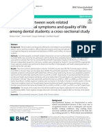 Association Between Work-Related Musculoskeletal Symptoms and Quality of Life Among Dental Students A Cross-Sectional Study
