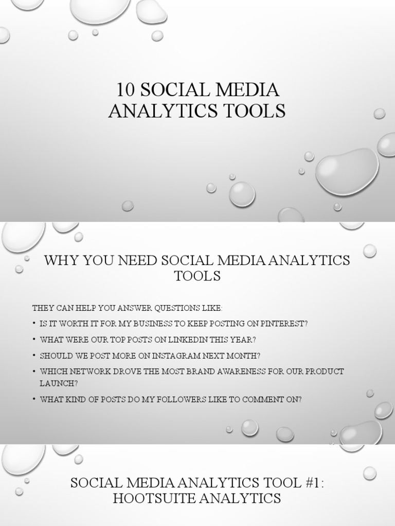 10 Social Media Analytics Tools PDF Popular Culture & Media Studies