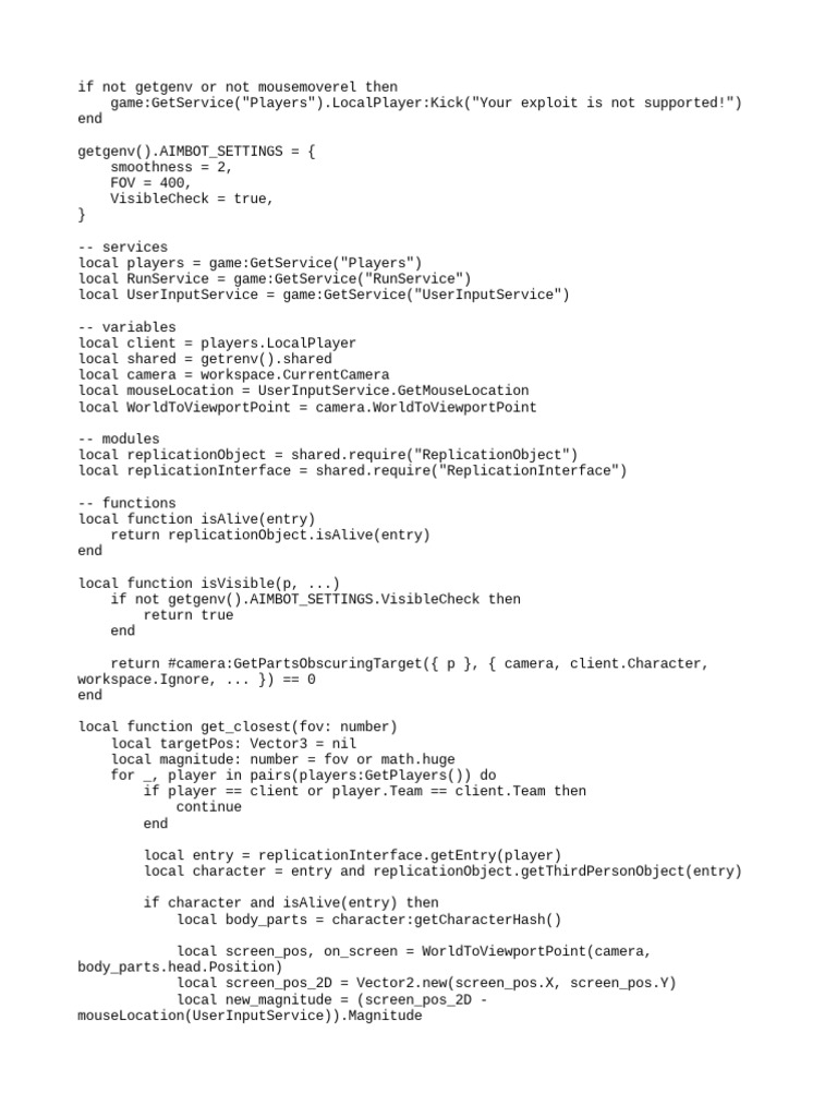 Phantom Forces Aimbot Script Guide | PDF