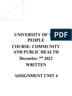 Written Assignment Unit 4 Health Science