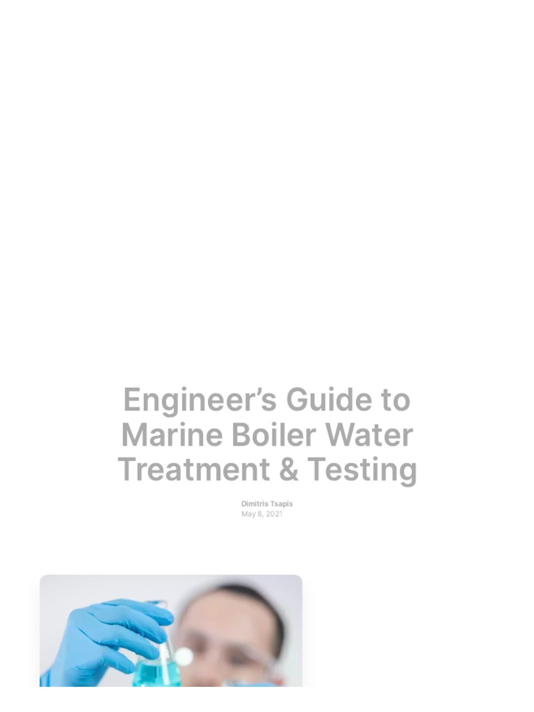 Engineer's Guide To Marine Boiler Water Treatment & Testing PDF Water Ph