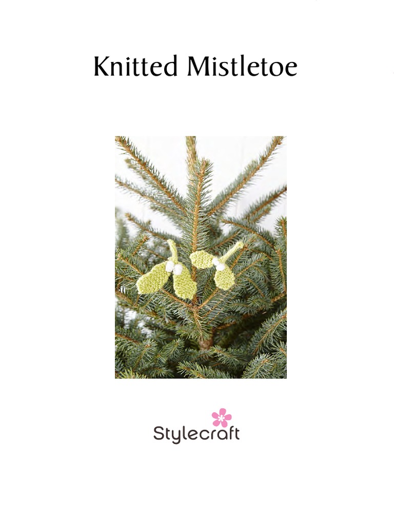 F015 KnittedMistletoepattern2 | PDF | Knitting | Wool