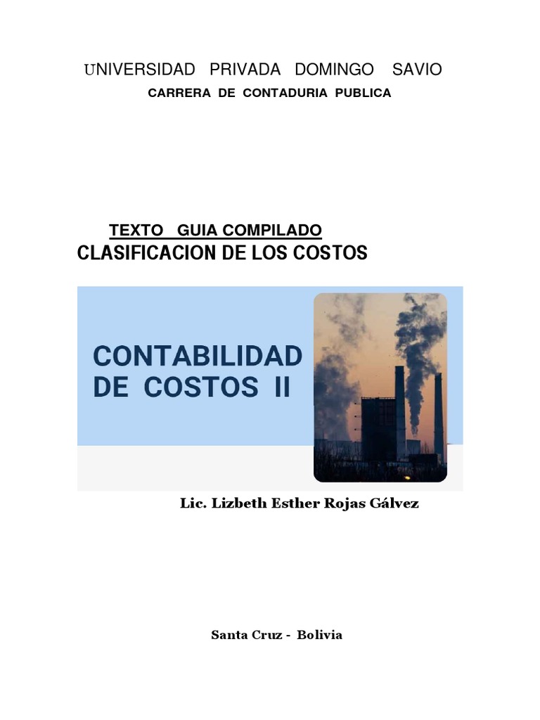 1 Texto Guia Clasificacion de Los Costos | PDF | Costo | Business