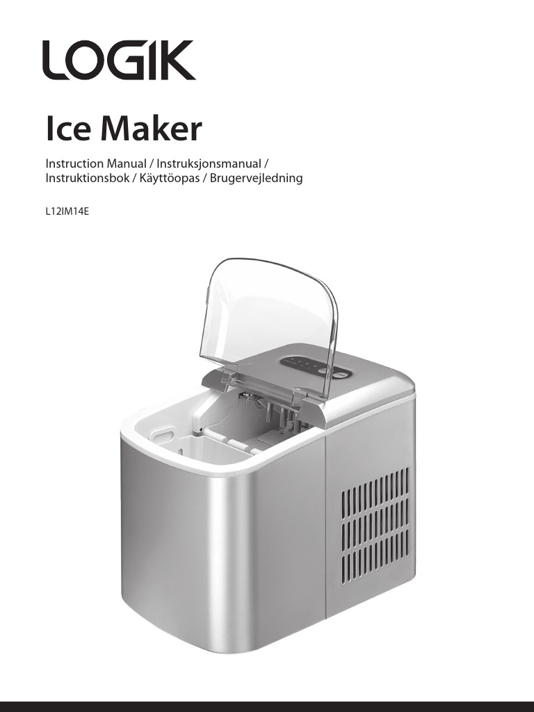 Logik L12IM14E Ice Cube Maker PDF Ac Power Plugs And Sockets Water