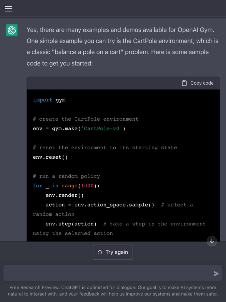 ChatGPT Openai Gym Demo PDF
