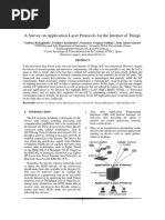 A Survey On Application Layer Protocols For The Internet of Things Transaction On IoT and Cloud Computing