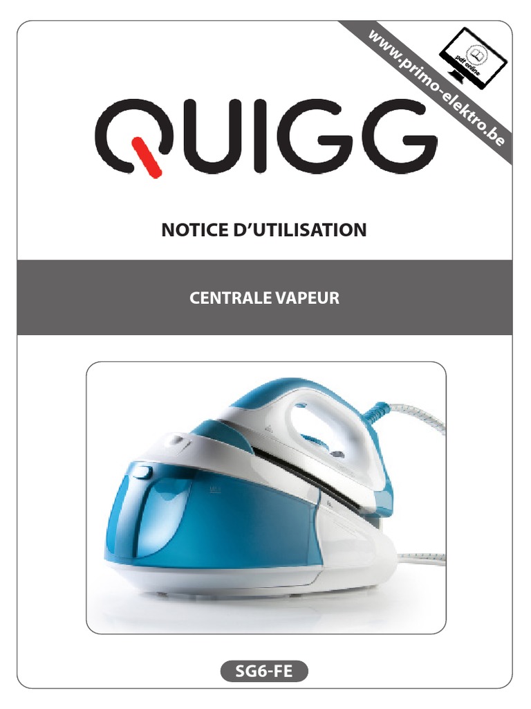 Notice d'utilisation Centrale Vapeur Quigg PDF Recyclage Biens — free download