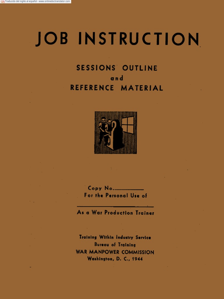 Instrucciones de Trabajo TWI en Español | PDF
