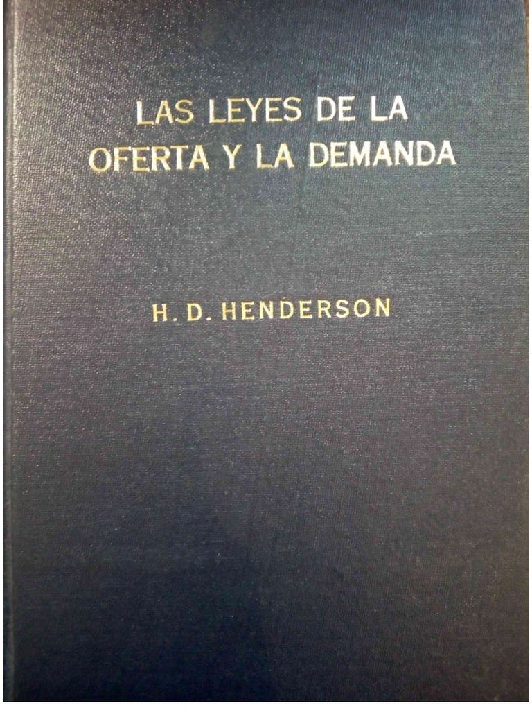 Leyes de La Oferta y Demanda de Henderson | PDF