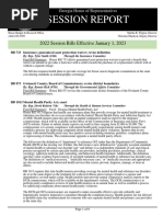 2022 End of Session Report January 1 Effective Date