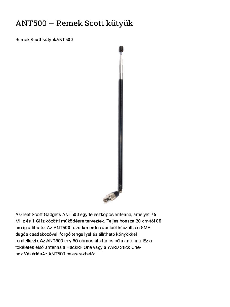 Ant 500 | PDF