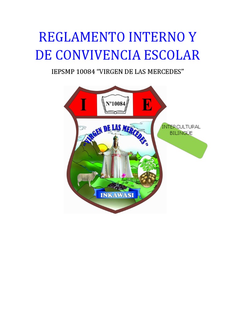 Reglamento Interno y de Convivencia Escolar 10084 | PDF ...