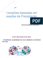 Titulações de precipitação baseadas em reações de solubilidade