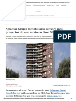 Albamar Grupo Inmobiliario Sumará Más Proyecto - Nczes de Uso Mixto en Lima Moderna - ECONOMIA - GESTIÓN