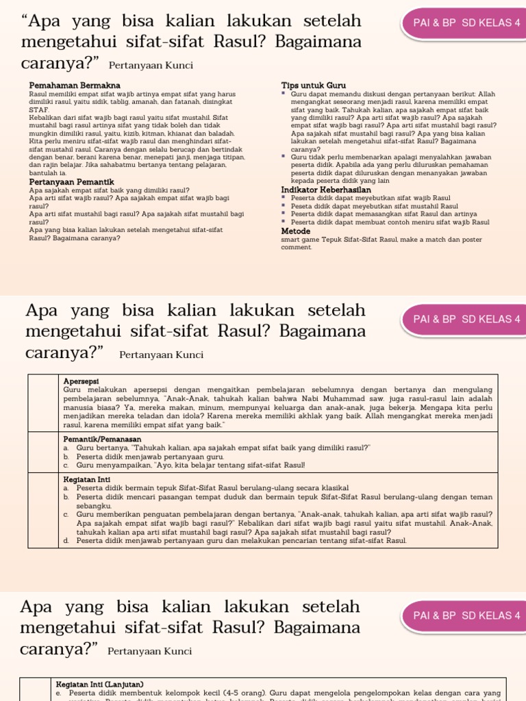 Detail Pertemuan Sifat Sifat Rasul Pdf