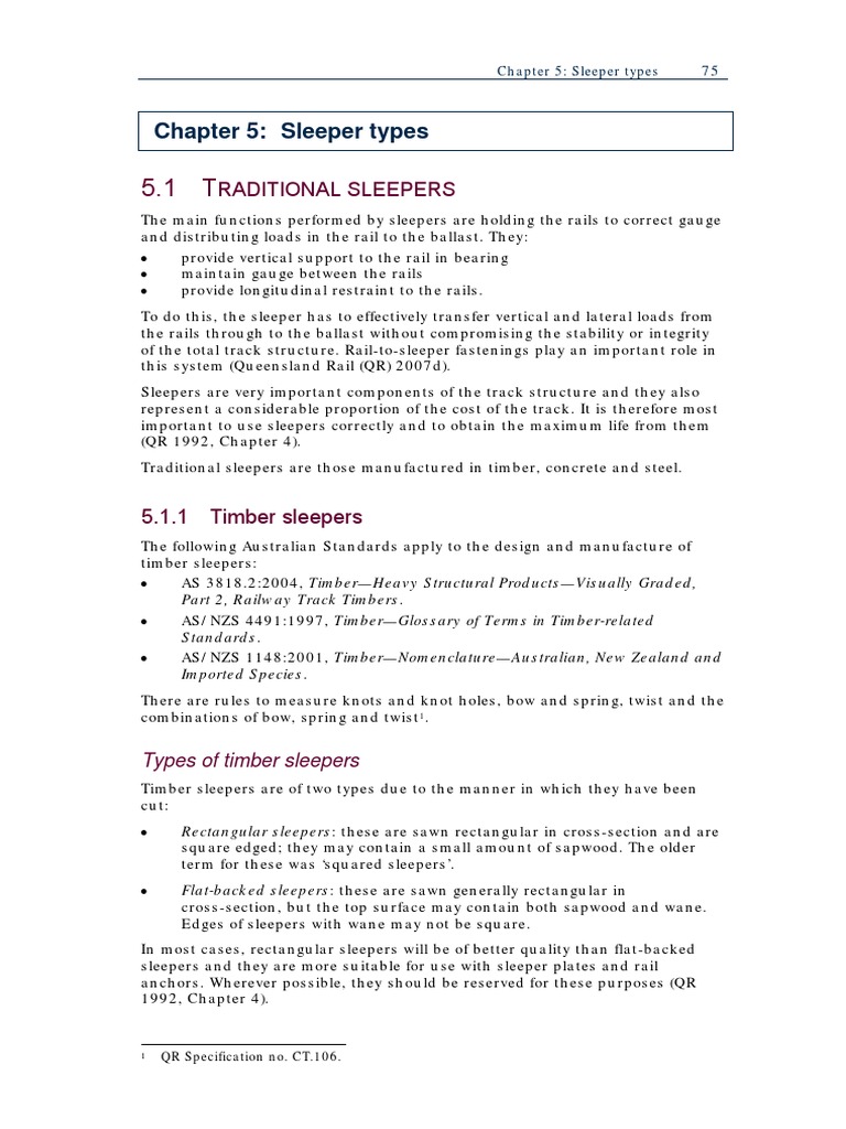 UDN500 - Chap-5 - Sleeper Types | PDF | Concrete | Rail Transport