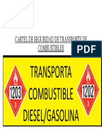 Cartel de Seguridad de Transporte de Combustibles