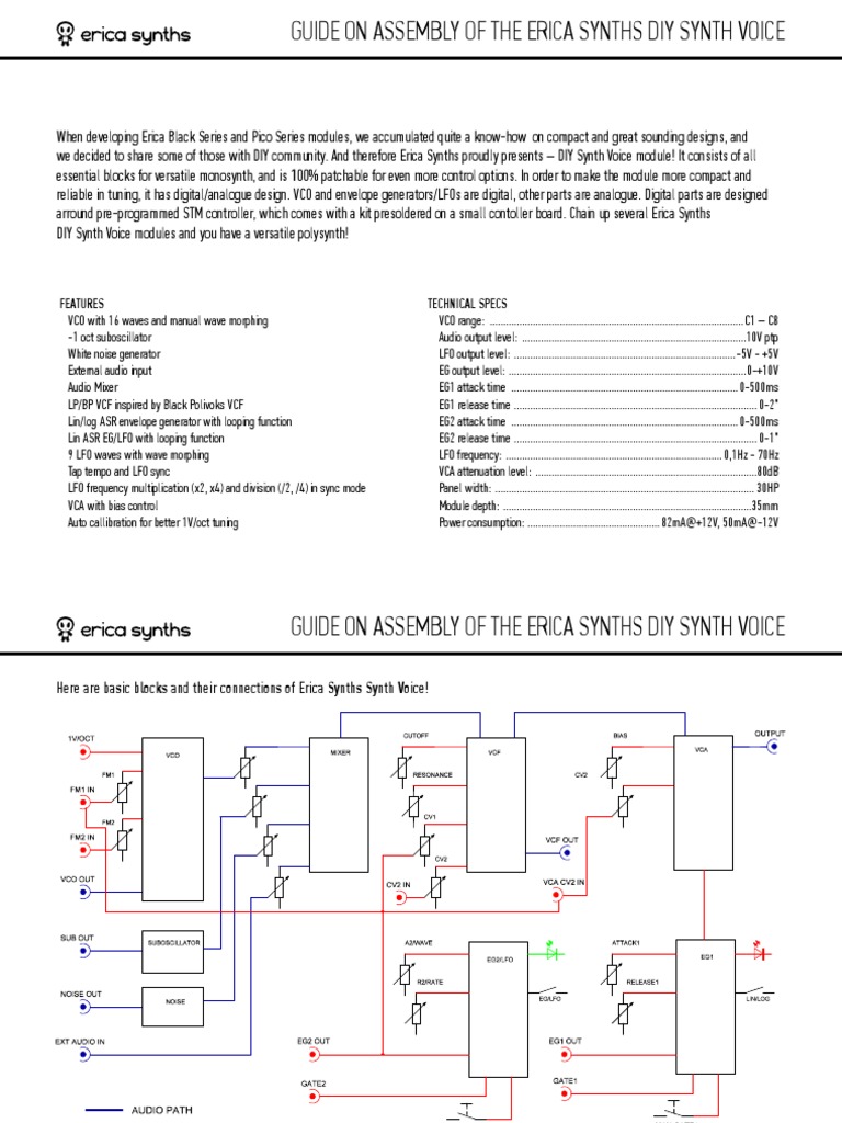 Erica Synths DIY Synth Voice Guide | PDF | Printed Circuit Board ...